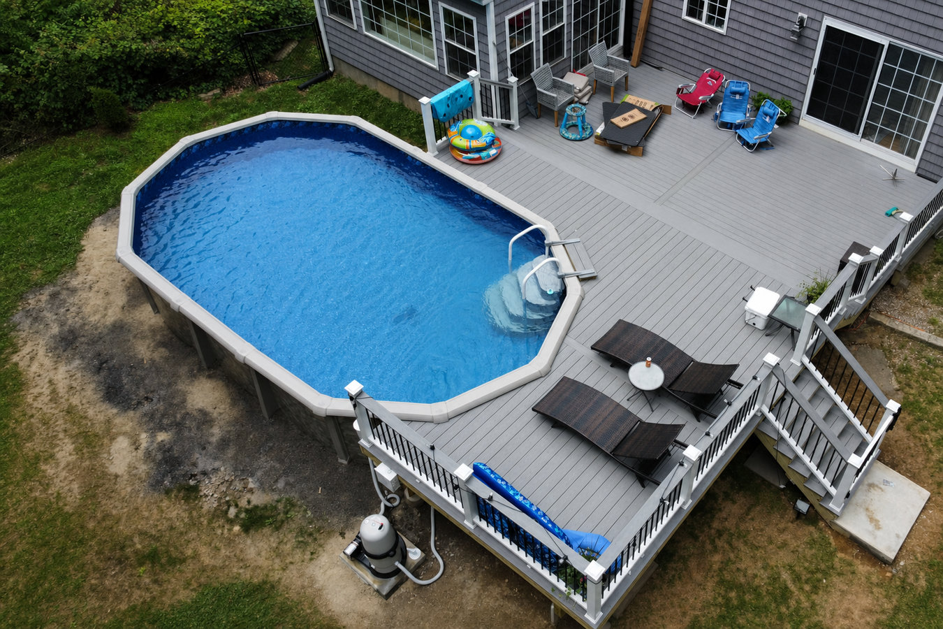Pool deck construction